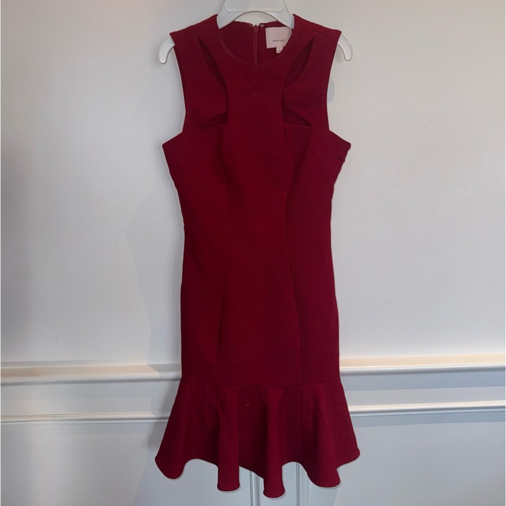 Cinq à Sept Burgundy Mini Dress